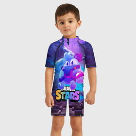 Детский купальный костюм 3D с принтом Сквик Squeak Brawl Stars , Полиэстер 85%, Спандекс 15% | застежка на молнии на спине | bele | belle | brawl | brawl stars | brawlstars | brawl_stars | squeak | белле | белль | бель | бравл | бравлстарс | писк | сквик