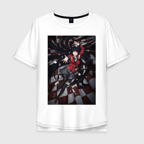Мужская футболка хлопок Oversize с принтом Kakegurui Yumeko Jabami art , 100% хлопок | свободный крой, круглый ворот, “спинка” длиннее передней части | anime | girl | jabami | kakegurui | manga | yumeko | аниме | арт | девушка | джабами | какегуруи | манга | юмеко