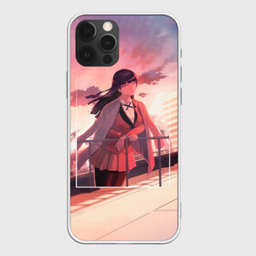 Чехол для iPhone 12 Pro с принтом Kakegurui Yumeko Jabami art , силикон | область печати: задняя сторона чехла, без боковых панелей | anime | girl | jabami | kakegurui | manga | yumeko | аниме | арт | девушка | джабами | закат | какегуруи | манга | юмеко