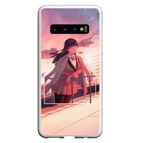 Чехол для Samsung Galaxy S10 с принтом Kakegurui Yumeko Jabami art , Силикон | Область печати: задняя сторона чехла, без боковых панелей | anime | girl | jabami | kakegurui | manga | yumeko | аниме | арт | девушка | джабами | закат | какегуруи | манга | юмеко