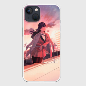 Чехол для iPhone 13 с принтом Kakegurui Yumeko Jabami art ,  |  | anime | girl | jabami | kakegurui | manga | yumeko | аниме | арт | девушка | джабами | закат | какегуруи | манга | юмеко