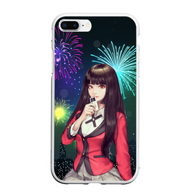Чехол для iPhone 7Plus/8 Plus матовый с принтом Anime Girl , Силикон | Область печати: задняя сторона чехла, без боковых панелей | kakegurui | аниме | арт | безумный азарт | графика