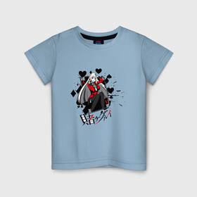 Детская футболка хлопок с принтом Yumeko Jabami , 100% хлопок | круглый вырез горловины, полуприлегающий силуэт, длина до линии бедер | kakegurui | аниме | арт | безумный азарт | графика