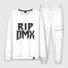 Мужской костюм хлопок с принтом RIP DMX , 100% хлопок | на свитшоте круглая горловина, мягкая резинка по низу. Брюки заужены к низу, на них два вида карманов: два “обычных” по бокам и два объемных, с клапанами, расположенные ниже линии бедра. Брюки с мягкой трикотажной резинкой на поясе и по низу штанин. В поясе для дополнительного комфорта — широкие завязки | dmx | dog | earl simmons | hip hop | music | new york | rap | rapper | rip | ruff ryders | диэмикс | музыка | нью йорк | пёс | рэп | рэпер | хипхоп | эрл симмонс