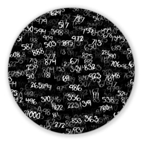 Коврик для мышки круглый с принтом Минус семь , резина и полиэстер | круглая форма, изображение наносится на всю лицевую часть | Тематика изображения на принте: 1000 7 | anime | ken kaneki | manga | tokyo ghoul | аниме | арифметика | канеки | кен | манга | математика | минус | семь | токийский гуль | тысяча | числа