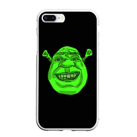 Чехол для iPhone 7Plus/8 Plus матовый с принтом Shreks Face , Силикон | Область печати: задняя сторона чехла, без боковых панелей | donkey | fiona | gonna | is | life | love | me | once | roll | shrek | somebody | the | told | world | артур | в | гарольд | дракон | жизнь | кот | лорд | любовь | мем | мерлин | огр | осел | пиноккио | пряник | сапогах | фаркуад | фиона | чарм