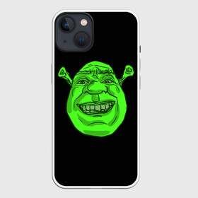 Чехол для iPhone 13 с принтом Shreks Face ,  |  | donkey | fiona | gonna | is | life | love | me | once | roll | shrek | somebody | the | told | world | артур | в | гарольд | дракон | жизнь | кот | лорд | любовь | мем | мерлин | огр | осел | пиноккио | пряник | сапогах | фаркуад | фиона | чарм