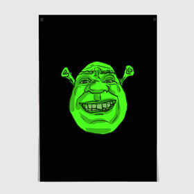 Постер с принтом Shreks Face , 100% бумага
 | бумага, плотность 150 мг. Матовая, но за счет высокого коэффициента гладкости имеет небольшой блеск и дает на свету блики, но в отличии от глянцевой бумаги не покрыта лаком | donkey | fiona | gonna | is | life | love | me | once | roll | shrek | somebody | the | told | world | артур | в | гарольд | дракон | жизнь | кот | лорд | любовь | мем | мерлин | огр | осел | пиноккио | пряник | сапогах | фаркуад | фиона | чарм