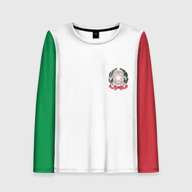 Женский лонгслив 3D с принтом ИТАЛИЯ ФОРМА | ГЕРБ ИТАЛИИ , 100% полиэстер | длинные рукава, круглый вырез горловины, полуприлегающий силуэт | герб италии | герб италия | италия | италия герб | италия флаг | италия форма | италия футбол | итальянец | флаг италии | флаг италия | форма италии | форма италия | форма сборной италии