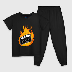 Детская пижама хлопок с принтом BTS FIRE БТС ОГОНЬ , 100% хлопок |  брюки и футболка прямого кроя, без карманов, на брюках мягкая резинка на поясе и по низу штанин
 | army | bangtan boys | bt21 | bts | bts stickers | chimmy | cooky | k pop | koya | mang | monster | rap monster | rapmon | rj | rm | shooky | tata | van | бтс | ви | джей хоуп | джонгук | кейпоп | реп монстр | стикеры bts | сюга | чимин | чин