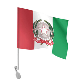 Флаг для автомобиля с принтом ИТАЛИЯ ГЕРБ ITALY EMBLEM , 100% полиэстер | Размер: 30*21 см | Тематика изображения на принте: герб италии | герб италия | италия | италия герб | италия флаг | италия форма | италия футбол | итальянец | флаг италии | флаг италия | форма италии | форма италия | форма сборной италии