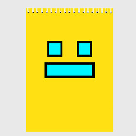 Скетчбук с принтом Geometry Dash Smile , 100% бумага
 | 48 листов, плотность листов — 100 г/м2, плотность картонной обложки — 250 г/м2. Листы скреплены сверху удобной пружинной спиралью | Тематика изображения на принте: 2d | dash | demon | demons | devil | game | games | geometry | pixel | pixels | skull | smile | геометрия | демон | дьявол | игра | пикслели | платформер | смайл | смайлик | улыбка | череп