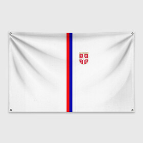 Флаг-баннер с принтом Сборная Сербии , 100% полиэстер | размер 67 х 109 см, плотность ткани — 95 г/м2; по краям флага есть четыре люверса для крепления | дзюба | лига наций | последние новости | россия | сборная россии | сербия | сербия россия | сербия россия обзор | спорт | футбол | черчесов