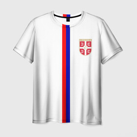 Мужская футболка 3D с принтом Сборная Сербии , 100% полиэфир | прямой крой, круглый вырез горловины, длина до линии бедер | дзюба | лига наций | последние новости | россия | сборная россии | сербия | сербия россия | сербия россия обзор | спорт | футбол | черчесов