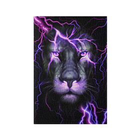 Обложка для паспорта матовая кожа с принтом НЕОНОВЫЙ ЛЕВ  NEON LION , натуральная матовая кожа | размер 19,3 х 13,7 см; прозрачные пластиковые крепления | Тематика изображения на принте: lion | neon | голова | гроза | дикая кошка | животные | кот | кошка | лев | молния | неон | тигр | хищник
