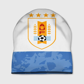 Шапка 3D с принтом Сборная Уругвая , 100% полиэстер | универсальный размер, печать по всей поверхности изделия | кавани | португалия | россия | спорт | суарес | уругвай | футбол | чемпионат мира | чемпионат мира по футболу | чм | эдинсон кавани