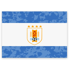 Поздравительная открытка с принтом Сборная Уругвая , 100% бумага | плотность бумаги 280 г/м2, матовая, на обратной стороне линовка и место для марки
 | кавани | португалия | россия | спорт | суарес | уругвай | футбол | чемпионат мира | чемпионат мира по футболу | чм | эдинсон кавани