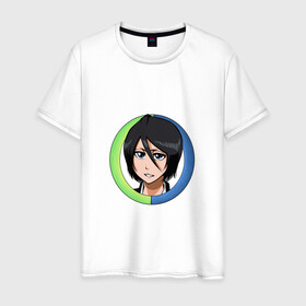 Мужская футболка хлопок с принтом Rukia Kuchiki Bleach , 100% хлопок | прямой крой, круглый вырез горловины, длина до линии бедер, слегка спущенное плечо. | anime | bleach | hero | ichigo kurosaki | manga | rukia kuchiki | блич | герой | ичиго куросаки | рукия