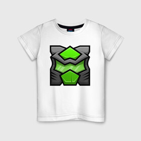 Детская футболка хлопок с принтом Geometry Dash | Doom (Z) , 100% хлопок | круглый вырез горловины, полуприлегающий силуэт, длина до линии бедер | 2d | arcade | game | geometry dash | meltdown | robtop | аркада | геометрический тире | раннер