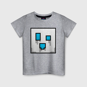 Детская футболка хлопок с принтом Geometry Dash | Оо (Z) , 100% хлопок | круглый вырез горловины, полуприлегающий силуэт, длина до линии бедер | 2d | arcade | game | geometry dash | meltdown | robtop | аркада | геометрический тире | раннер