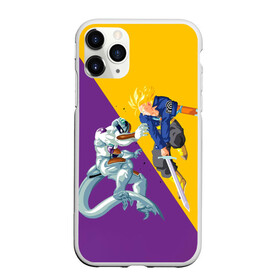 Чехол для iPhone 11 Pro матовый с принтом Yellow vs purple , Силикон |  | Тематика изображения на принте: anime | dragon ball | аниме | анимэ | драгон бал | дрэгон бол | жемчуг дракона