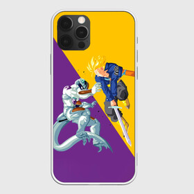 Чехол для iPhone 12 Pro Max с принтом Yellow vs purple , Силикон |  | anime | dragon ball | аниме | анимэ | драгон бал | дрэгон бол | жемчуг дракона