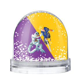 Снежный шар с принтом Yellow vs purple , Пластик | Изображение внутри шара печатается на глянцевой фотобумаге с двух сторон | anime | dragon ball | аниме | анимэ | драгон бал | дрэгон бол | жемчуг дракона