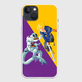 Чехол для iPhone 13 с принтом Yellow vs purple ,  |  | anime | dragon ball | аниме | анимэ | драгон бал | дрэгон бол | жемчуг дракона