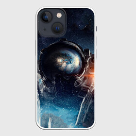 Чехол для iPhone 13 mini с принтом Космонавт ,  |  | звезды | космонавт | космос | небо | ночь | планеты