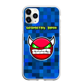 Чехол для iPhone 11 Pro Max матовый с принтом Geometry Dash , Силикон |  | devil | geometry dash | pixel | геометри дэш | геометрический рывок | геометрия даш | демон | игры | логотипы игр | пиксель | смайл | эмоции