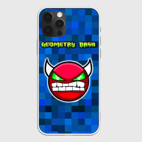 Чехол для iPhone 12 Pro с принтом Geometry Dash , силикон | область печати: задняя сторона чехла, без боковых панелей | Тематика изображения на принте: devil | geometry dash | pixel | геометри дэш | геометрический рывок | геометрия даш | демон | игры | логотипы игр | пиксель | смайл | эмоции