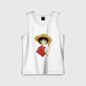 Детская майка хлопок с принтом Мугивара Луффи / Monkey D Luff ,  |  | luffy | monkey d luffy | one piece | аниме | ван пис | луффи | мугивара | мугивара луффи