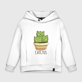 Детское худи Oversize хлопок с принтом Котики Кактусы Catctus , френч-терри — 70% хлопок, 30% полиэстер. Мягкий теплый начес внутри —100% хлопок | боковые карманы, эластичные манжеты и нижняя кромка, капюшон на магнитной кнопке | cactus | cat | cats | cute cactus | english words | kitten | kitty | puss | pussy | pussycat | кактус в горшке | киски | кисы | котёнок | котики | коты в виде кактусов | коты кактусы | котята | котята кактусы | котятки | кошечки | кошка | мил