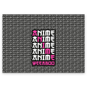 Поздравительная открытка с принтом Anime weeaboo , 100% бумага | плотность бумаги 280 г/м2, матовая, на обратной стороне линовка и место для марки
 | ahegao | anime | baka | chibi | desu | kohai | nani | neko | otaku | senpai | sensei | waifu | weeaboo | weeb | аниме | анимешник | анимешница | ахегао | бака | вайфу | виабу | десу | кохай | культура | нани | неко | отаку | сенпай | сенсеи | тренд | чиби