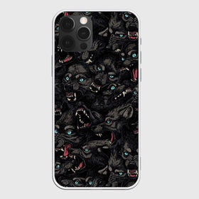 Чехол для iPhone 12 Pro с принтом Волки | Wolwes , силикон | область печати: задняя сторона чехла, без боковых панелей | wolf | wolwes | волк | волки | узор | хищник