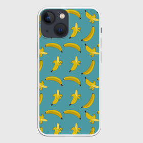 Чехол для iPhone 13 mini с принтом Бананы | Мятная ,  |  | Тематика изображения на принте: pattern | textures | tnt | абстракция | бананабум | бананы | ветки | взрыв | геометрия | градиент | дождь | заливка | обезьяна | паттерны | пиксели | пикси | продукты | текстура | текстуры | тнт | фигуры | фон