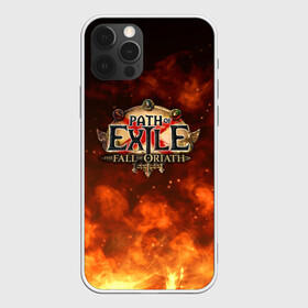 Чехол для iPhone 12 Pro с принтом Path of Exile Logo | Путь изгнанника Лого (Z) , силикон | область печати: задняя сторона чехла, без боковых панелей | exile | game | path of exile | rpg | берсерк | вождь | дикарь | дуэлянт | игра | покоритель | путь изгнанника | рпг