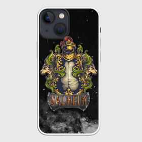 Чехол для iPhone 13 mini с принтом Valheim викинг и львы ,  |  | fantasy | mmo | valheim | valve | валхейм | вальхейм | викинги | выживалка | игра | королевская битва | ммо | ролевая игра | фэнтази