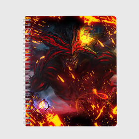 Тетрадь с принтом Path of Exile | Fire Demon (Z) , 100% бумага | 48 листов, плотность листов — 60 г/м2, плотность картонной обложки — 250 г/м2. Листы скреплены сбоку удобной пружинной спиралью. Уголки страниц и обложки скругленные. Цвет линий — светло-серый
 | exile | game | path of exile | rpg | берсерк | вождь | дикарь | дуэлянт | игра | покоритель | путь изгнанника | рпг
