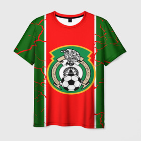 Мужская футболка 3D с принтом Сборная Мексики , 100% полиэфир | прямой крой, круглый вырез горловины, длина до линии бедер | волейбол атакующий удар | голы | мексика | новости | сборная мексики | спорт | футбол | чемпионат мира | чм | южная корея