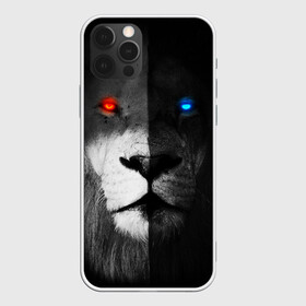 Чехол для iPhone 12 Pro Max с принтом ЛЕВ - НЕОНОВЫЕ ГЛАЗА , Силикон |  | lion | neon | глаза | голова | дикая кошка | животные | кот | кошка | лев | неон | светящиеся глаза | тигр | хищник