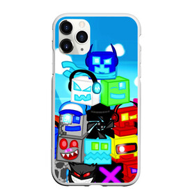 Чехол для iPhone 11 Pro матовый с принтом GEOMETRY DASH / ГЕОМЕТРИ ДАШ , Силикон |  | 2d игра | android game. | geometry dash | mobile game | robtop | андроид игра | геометри даш | кубики | кубы | мобильная игра | неон