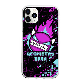 Чехол для iPhone 11 Pro матовый с принтом Geometry Dash , Силикон |  | Тематика изображения на принте: 2d | android | computer game | geometry dash | андроид | геометрия даш | игра | компьютерная