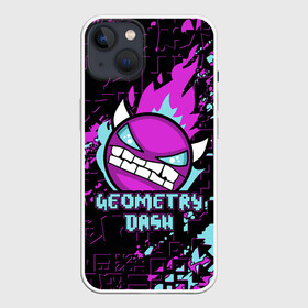 Чехол для iPhone 13 с принтом Geometry Dash ,  |  | 2d | android | computer game | geometry dash | андроид | геометрия даш | игра | компьютерная