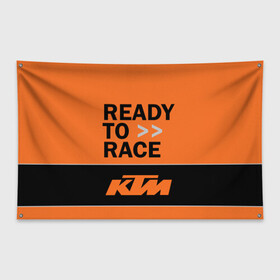 Флаг-баннер с принтом KTM | READY TO RACE (Z) , 100% полиэстер | размер 67 х 109 см, плотность ткани — 95 г/м2; по краям флага есть четыре люверса для крепления | enduro | ktm | moto | moto sport | motocycle | sportmotorcycle | ктм | мото | мото спорт | мотоспорт | спорт мото