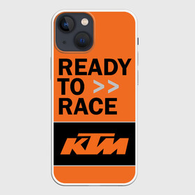 Чехол для iPhone 13 mini с принтом KTM | READY TO RACE (Z) ,  |  | enduro | ktm | moto | moto sport | motocycle | sportmotorcycle | ктм | мото | мото спорт | мотоспорт | спорт мото
