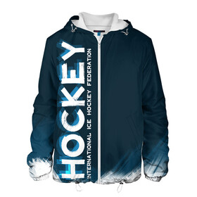 Мужская куртка 3D с принтом Hockey IIHF , ткань верха — 100% полиэстер, подклад — флис | прямой крой, подол и капюшон оформлены резинкой с фиксаторами, два кармана без застежек по бокам, один большой потайной карман на груди. Карман на груди застегивается на липучку | Тематика изображения на принте: hockey | hockey pattern | nhl | pattern | клюшка | лед | нхл | хоккеист | хоккеисты | хоккей