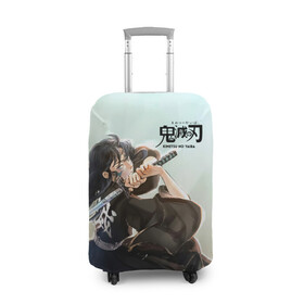 Чехол для чемодана 3D с принтом Муичиро Токито Kimetsu no Yaiba , 86% полиэфир, 14% спандекс | двустороннее нанесение принта, прорези для ручек и колес | demon slayer | kamado | kimetsu no yaiba | nezuko | tanjiro | аниме | гию томиока | зеницу агацума | иноске хашибира | камадо | клинок | корзинная девочка | манга | музан кибуцуджи | незуко | рассекающий демонов | танджиро