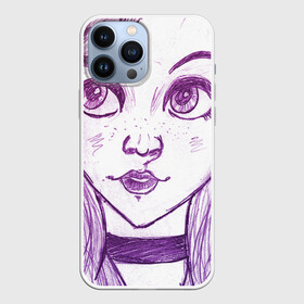 Чехол для iPhone 13 Pro Max с принтом девушка с чокером ,  |  | art | color | creator | digital | illustration | illustrator | marker | meow | monster | paint | watercolor | woman | акварель | арт | девушка | диджитал | иллюстрация | карандаш | краски | маркеры | монстр | няша | няшный | поп | рисунок | создание | тво