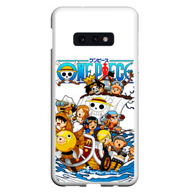 Чехол для Samsung S10E с принтом ONE PIECE / ВАН ПИС / МОРЕ , Силикон | Область печати: задняя сторона чехла, без боковых панелей | Тематика изображения на принте: anime | one piece | skull | аниме | ван пис | вода | корабль. | манга | море | мультфильм | скелет | череп | японская анимация